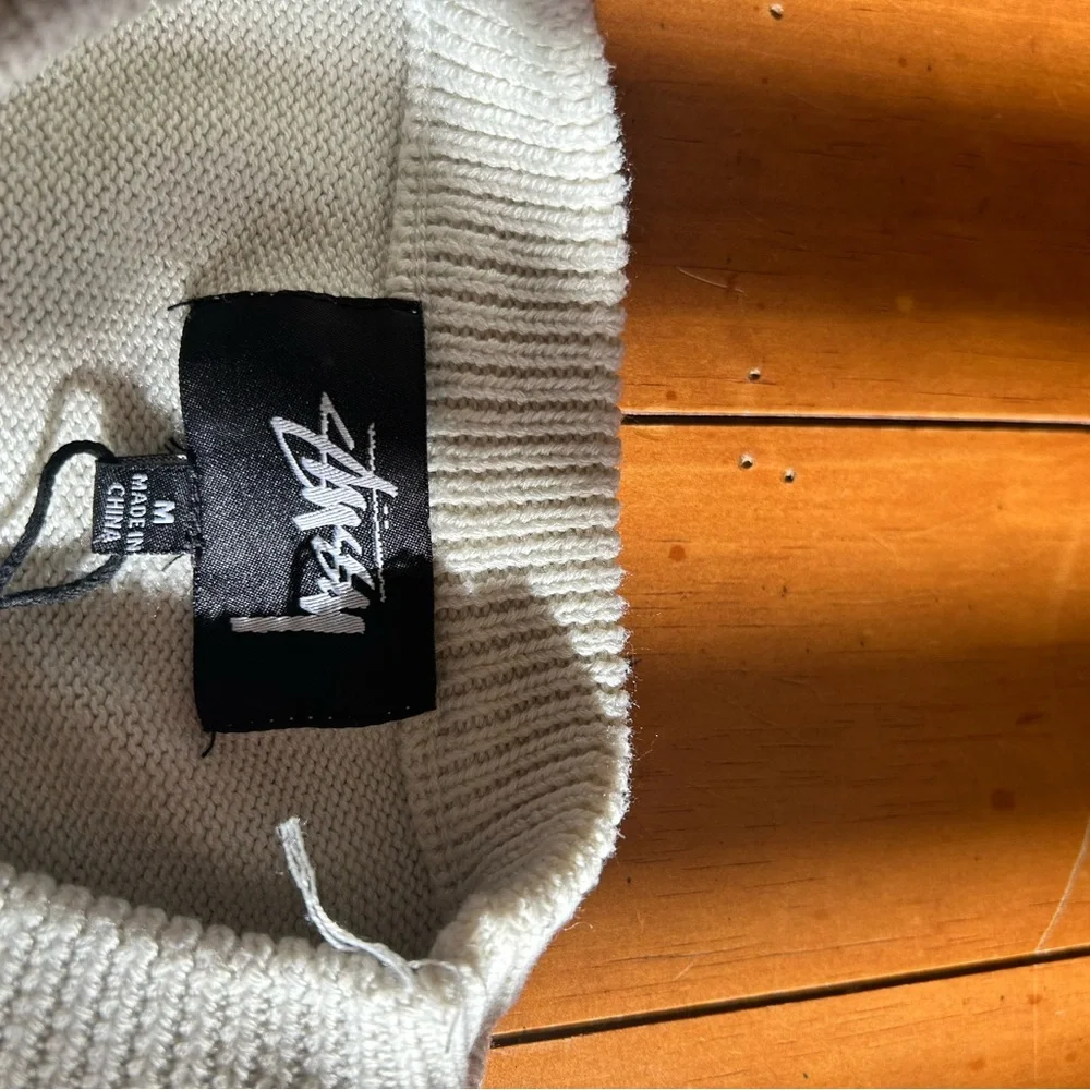 Stussy Off-White Crewneck Sweater for Men - Picture 4 of 7